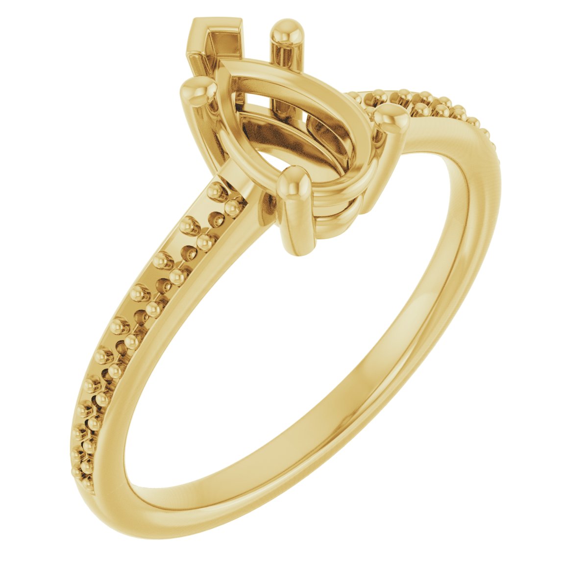 V-End Prong Engagement Ring