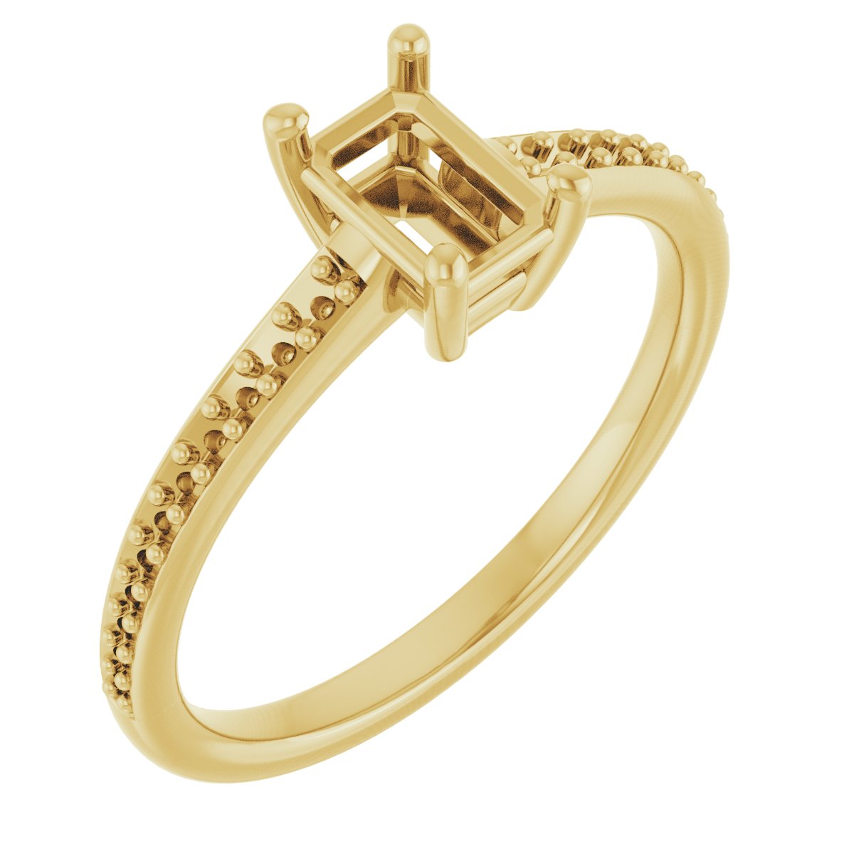 V-End Prong Engagement Ring