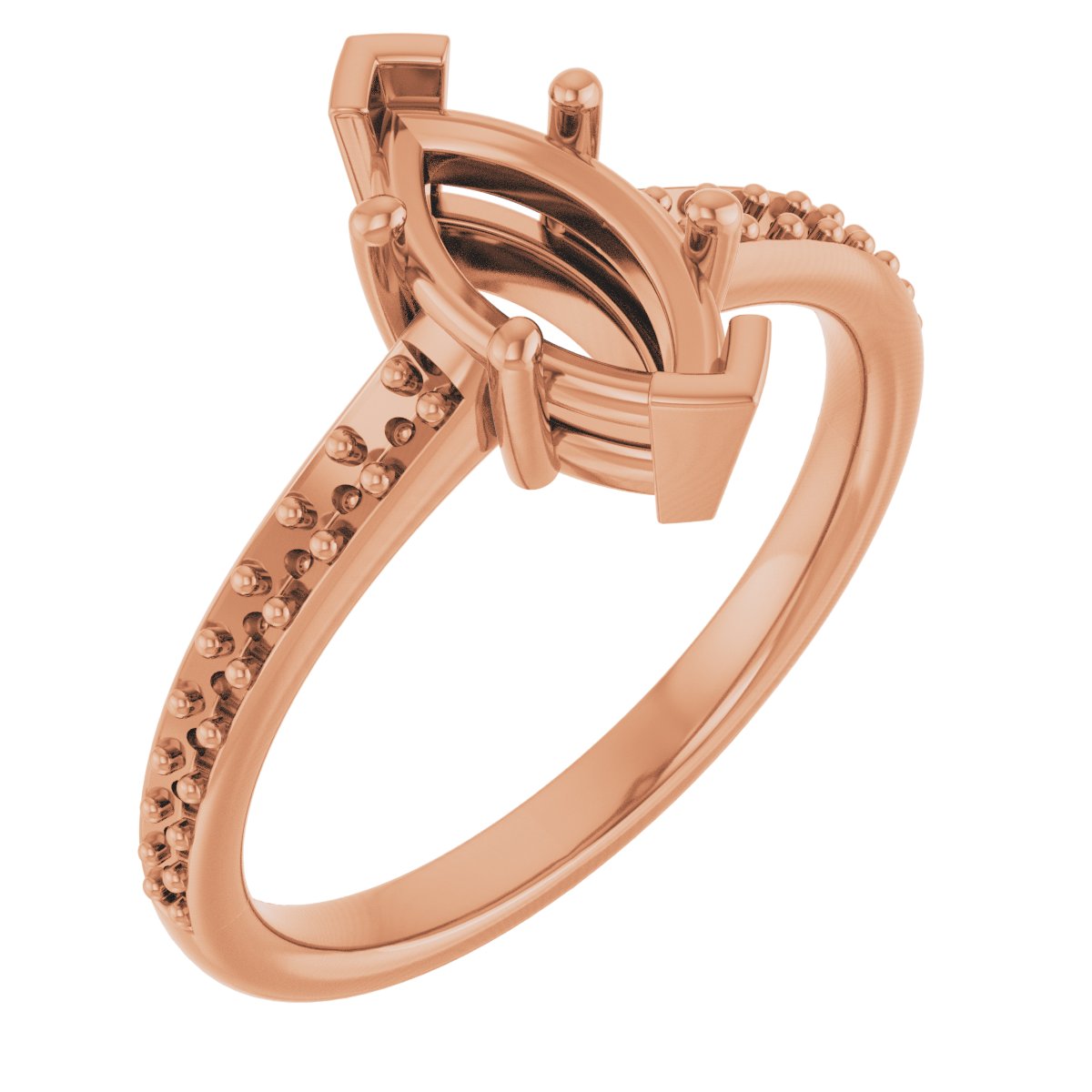 V-End Prong Engagement Ring