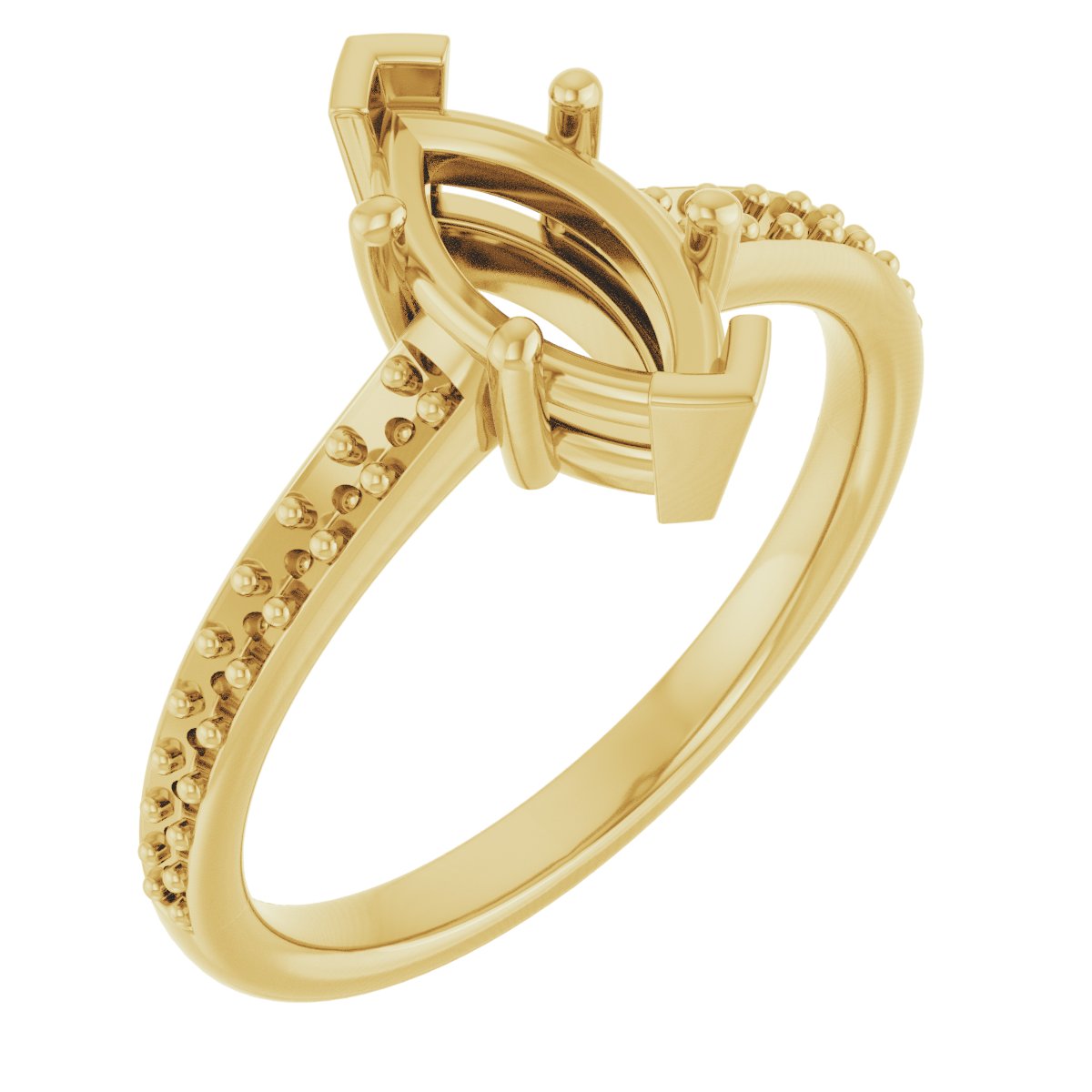 V-End Prong Engagement Ring