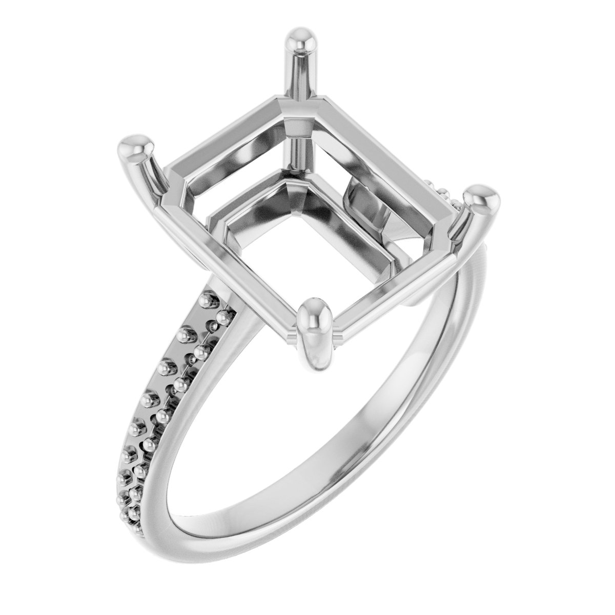 V-End Prong Engagement Ring