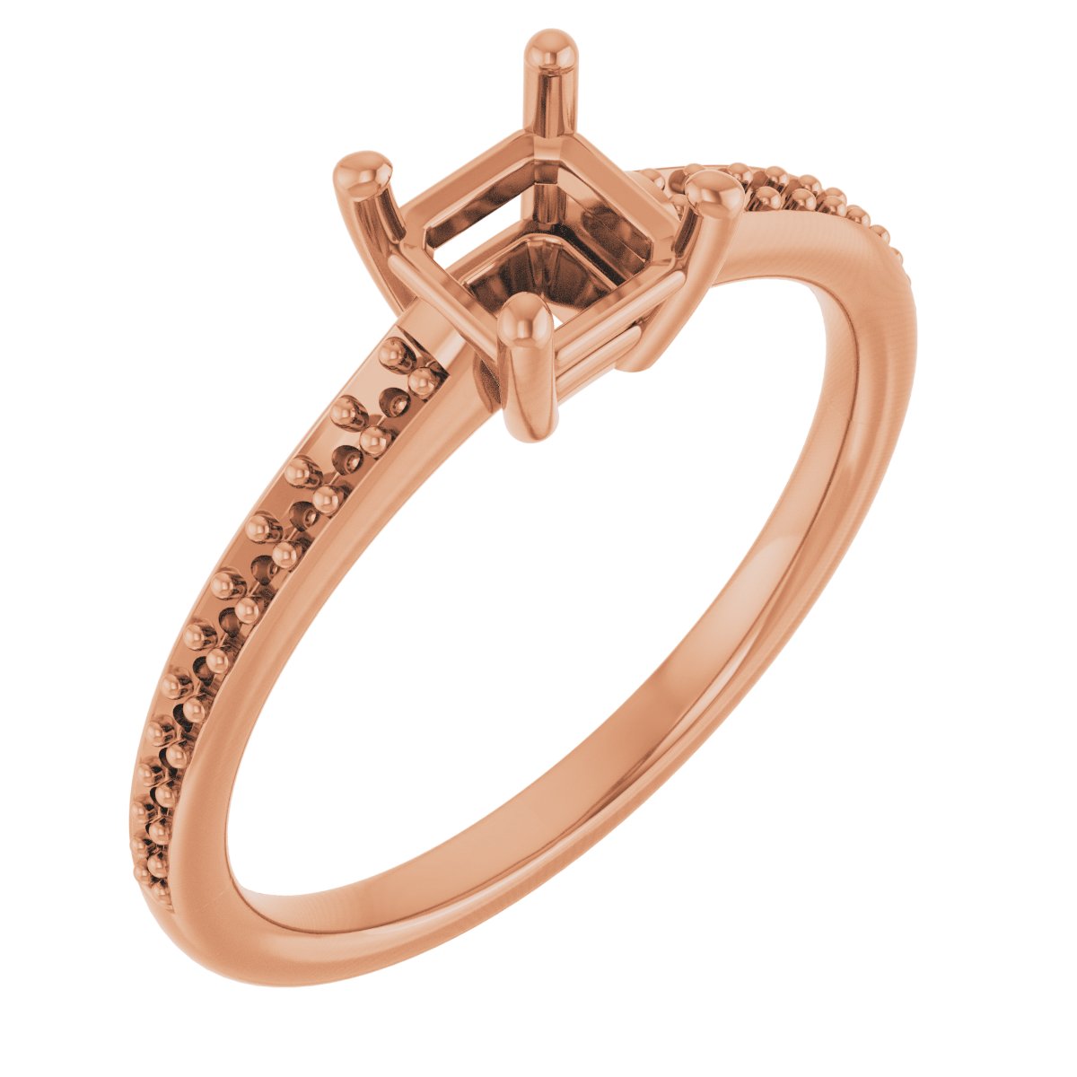 V-End Prong Engagement Ring