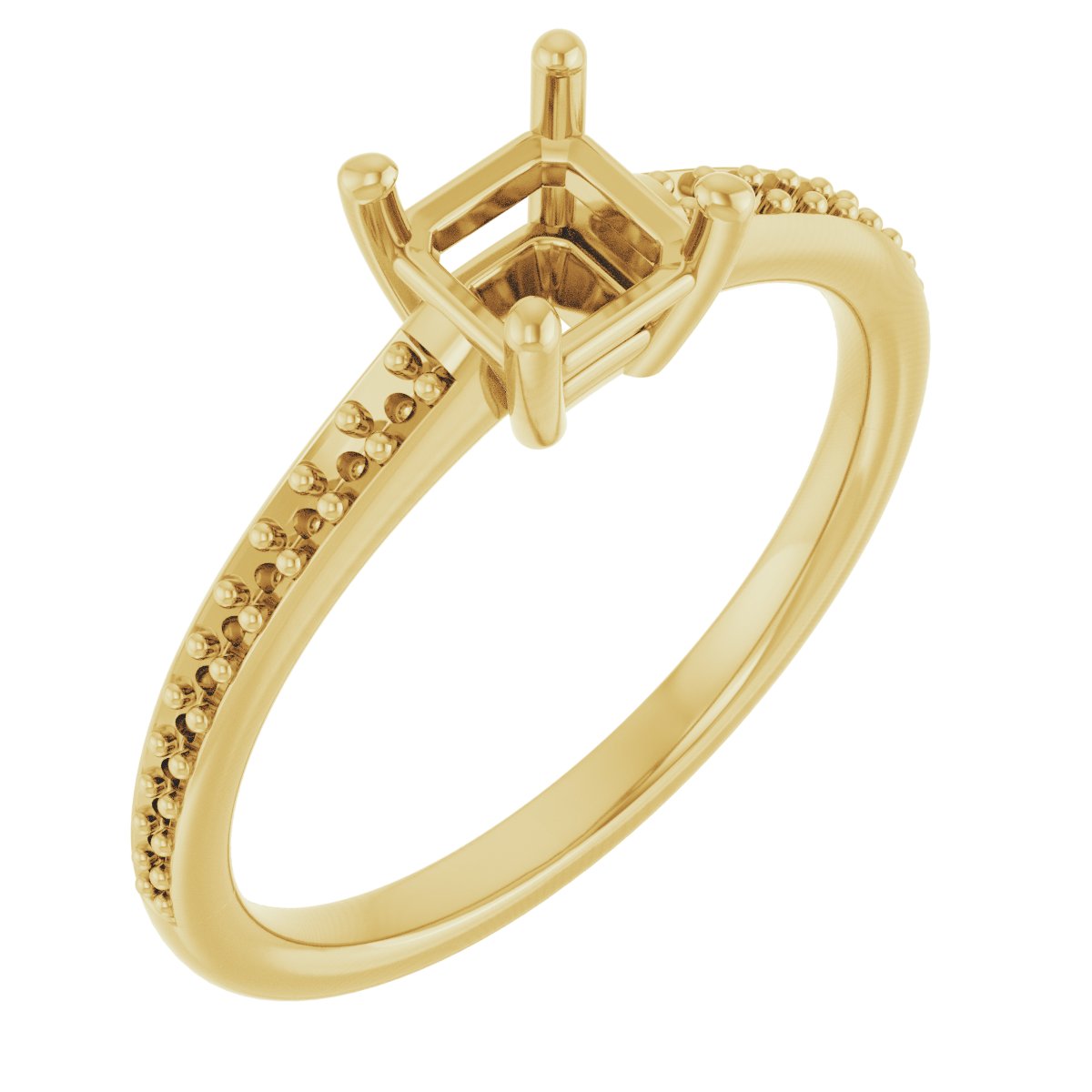 V-End Prong Engagement Ring