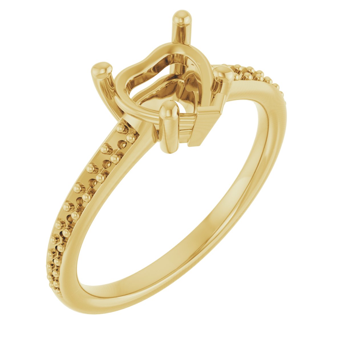 V-End Prong Engagement Ring