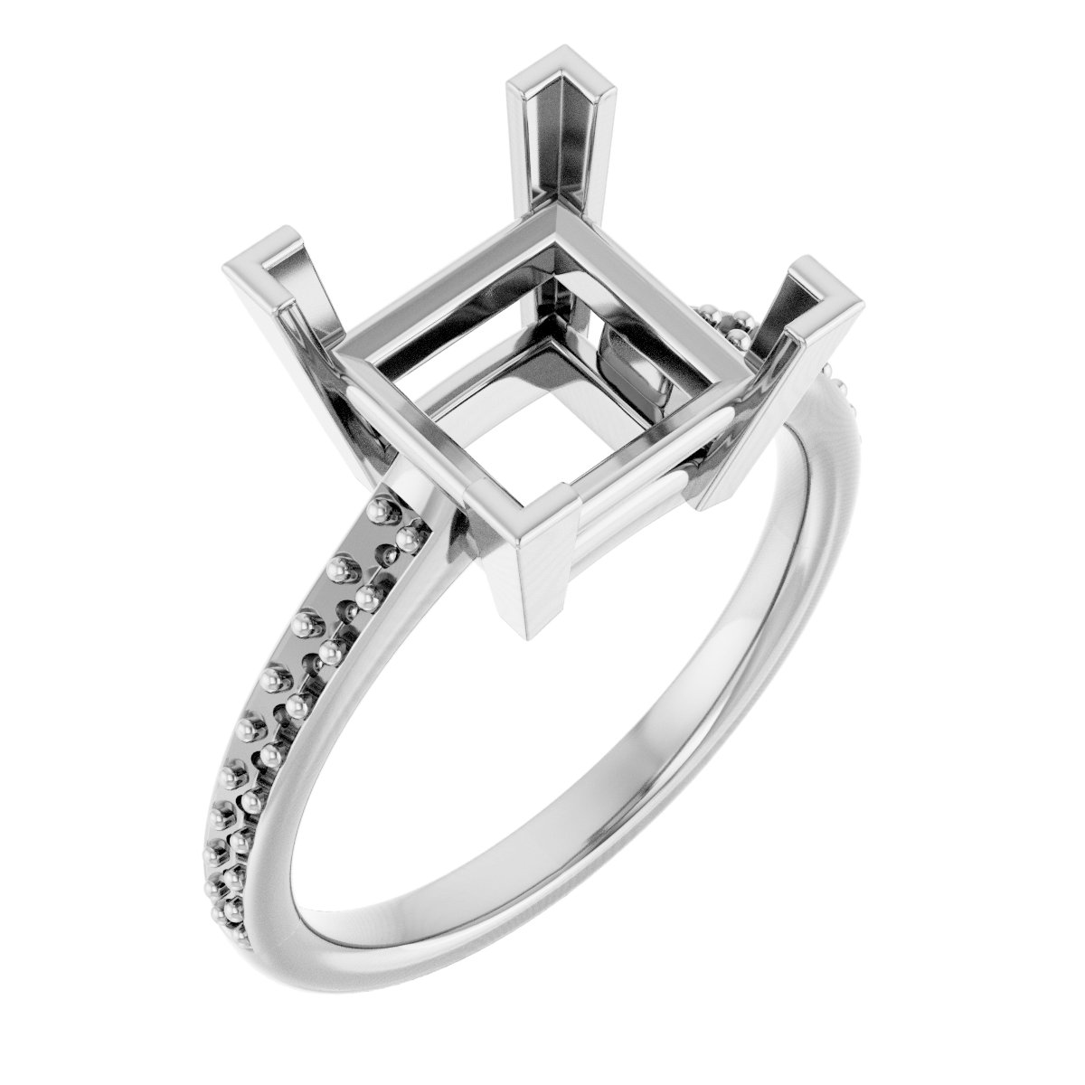 V-End Prong Engagement Ring