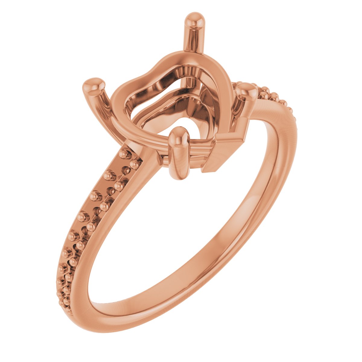 V-End Prong Engagement Ring