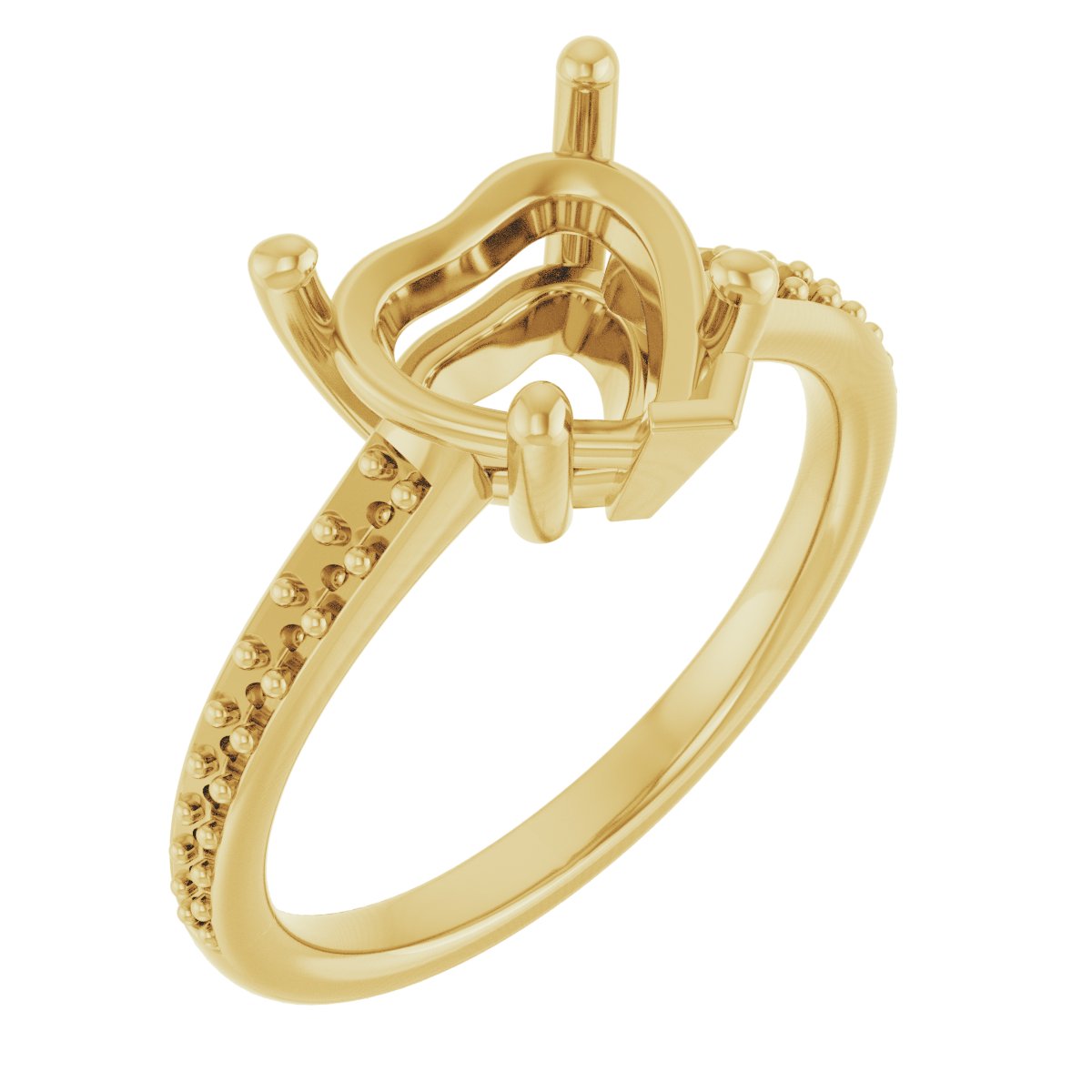 V-End Prong Engagement Ring