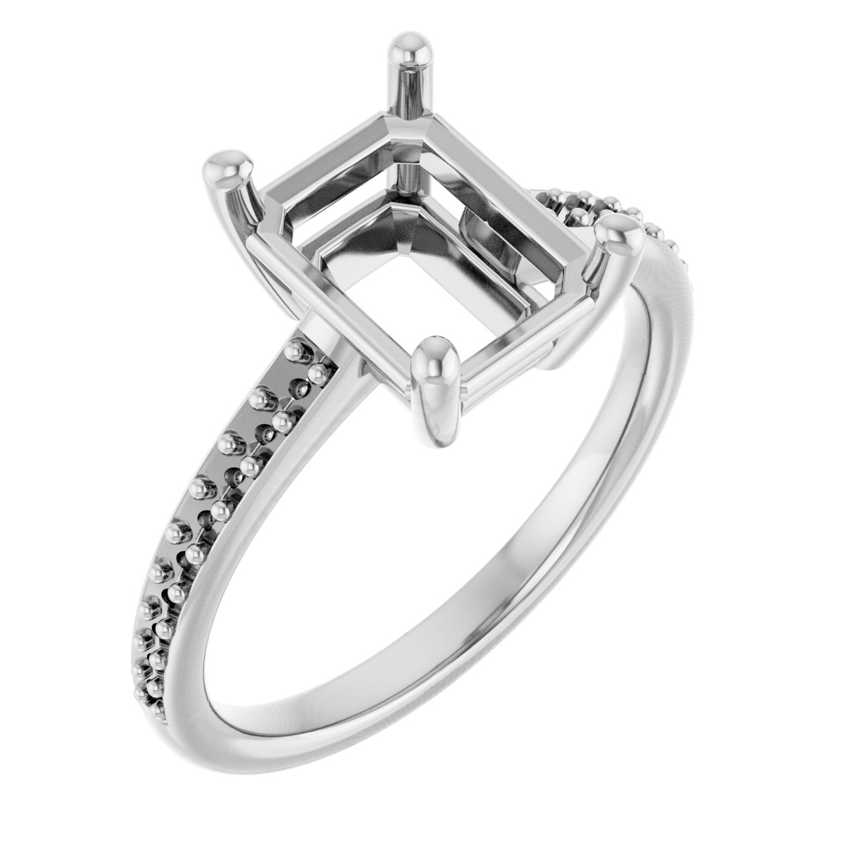 V-End Prong Engagement Ring