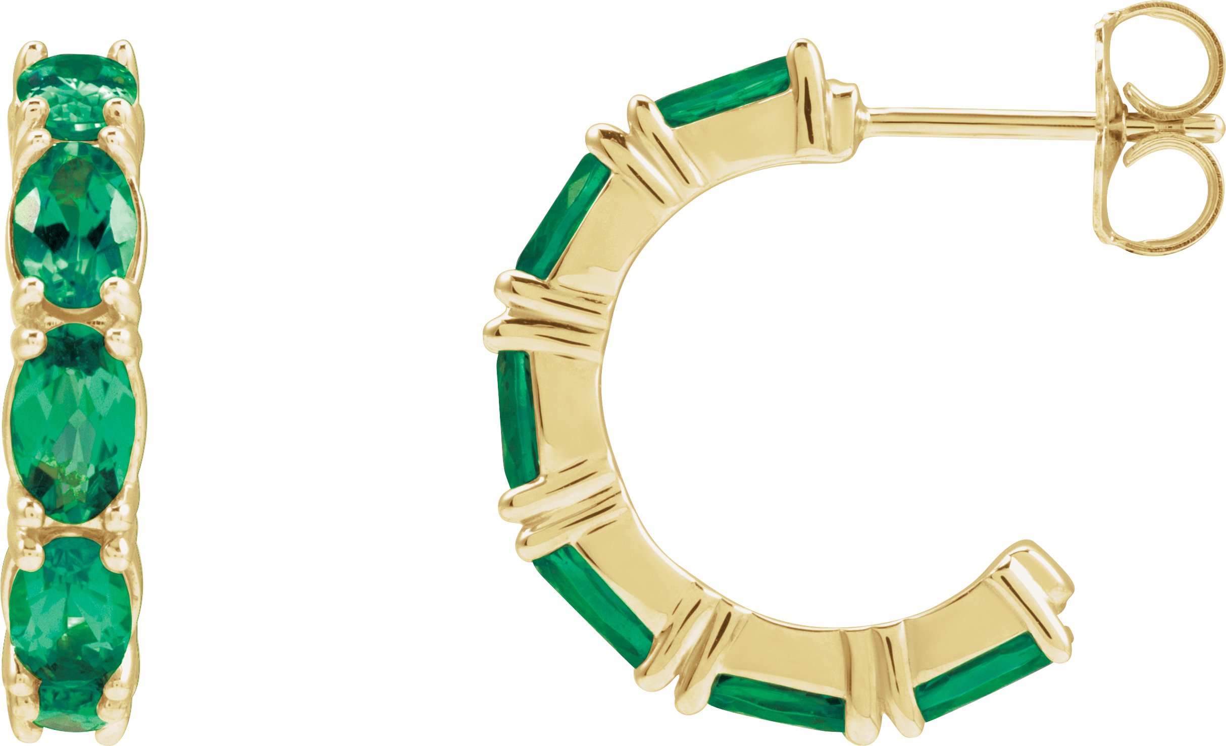 Rooted: Stuller's 2025 Color of the Year - Green Hoop Earrings