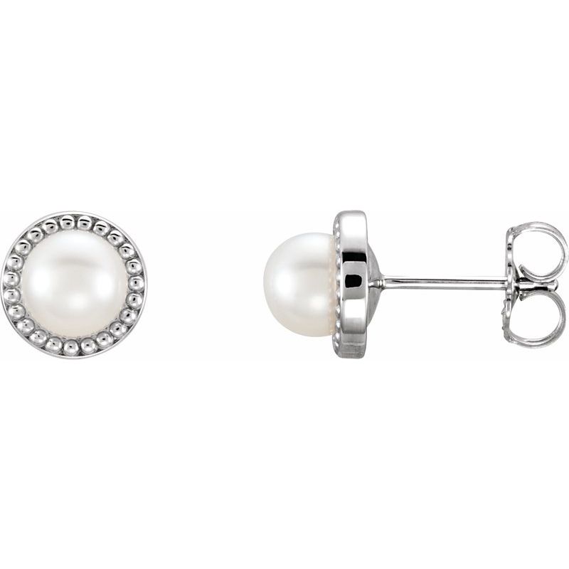 Beaded Pearl Earrings