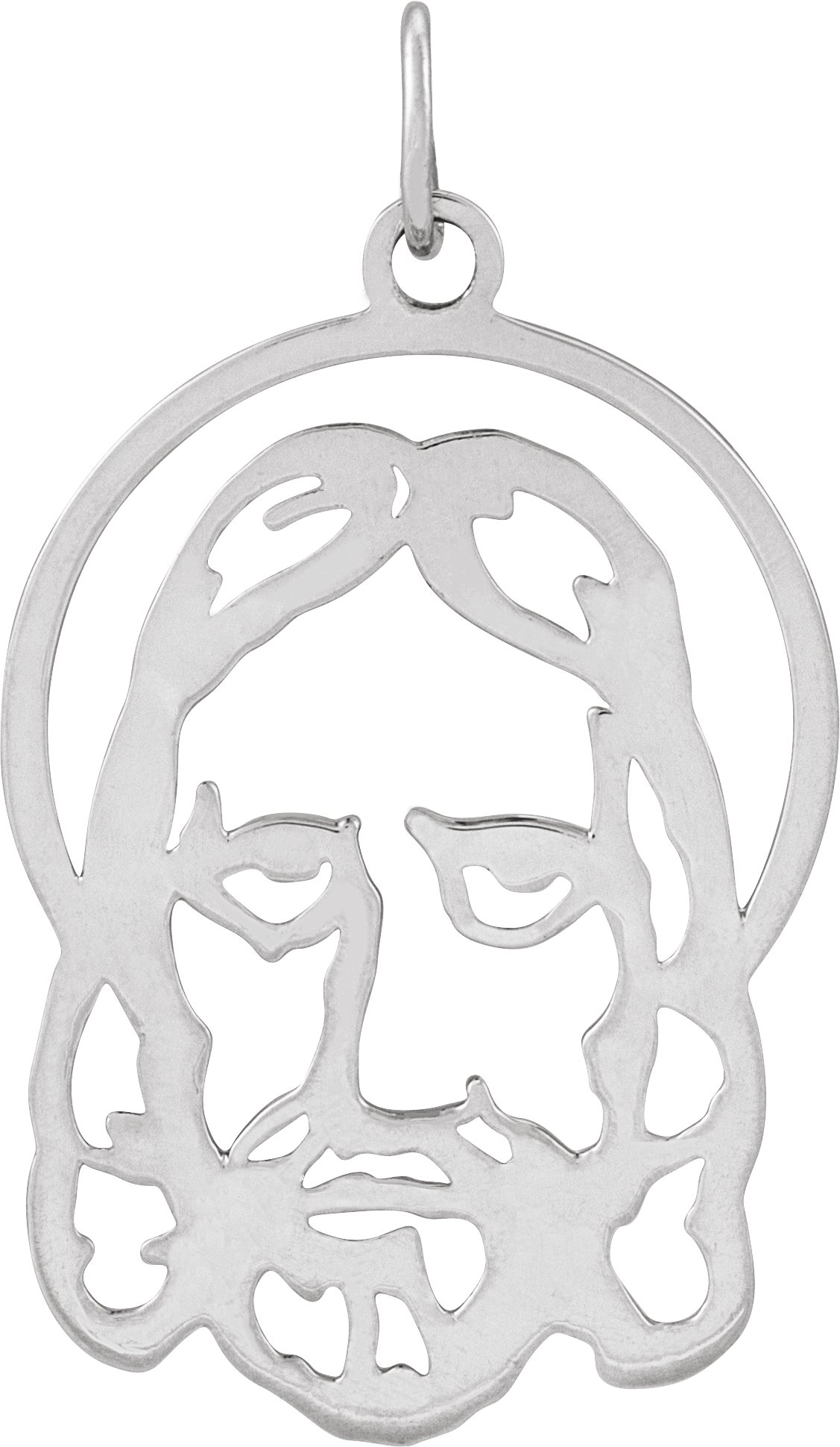Silhouetted Face of Jesus Pendant