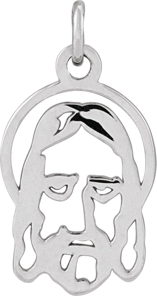 Silhouetted Face of Jesus Pendant