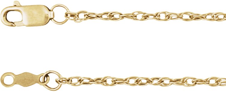 14K Yellow Gold-Filled 1.5 mm Rope 18" Chain