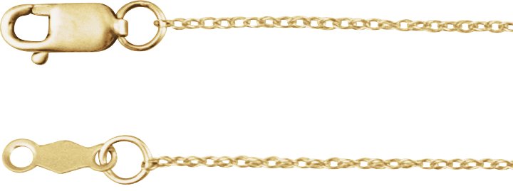 14K Yellow .75 mm Rope 24