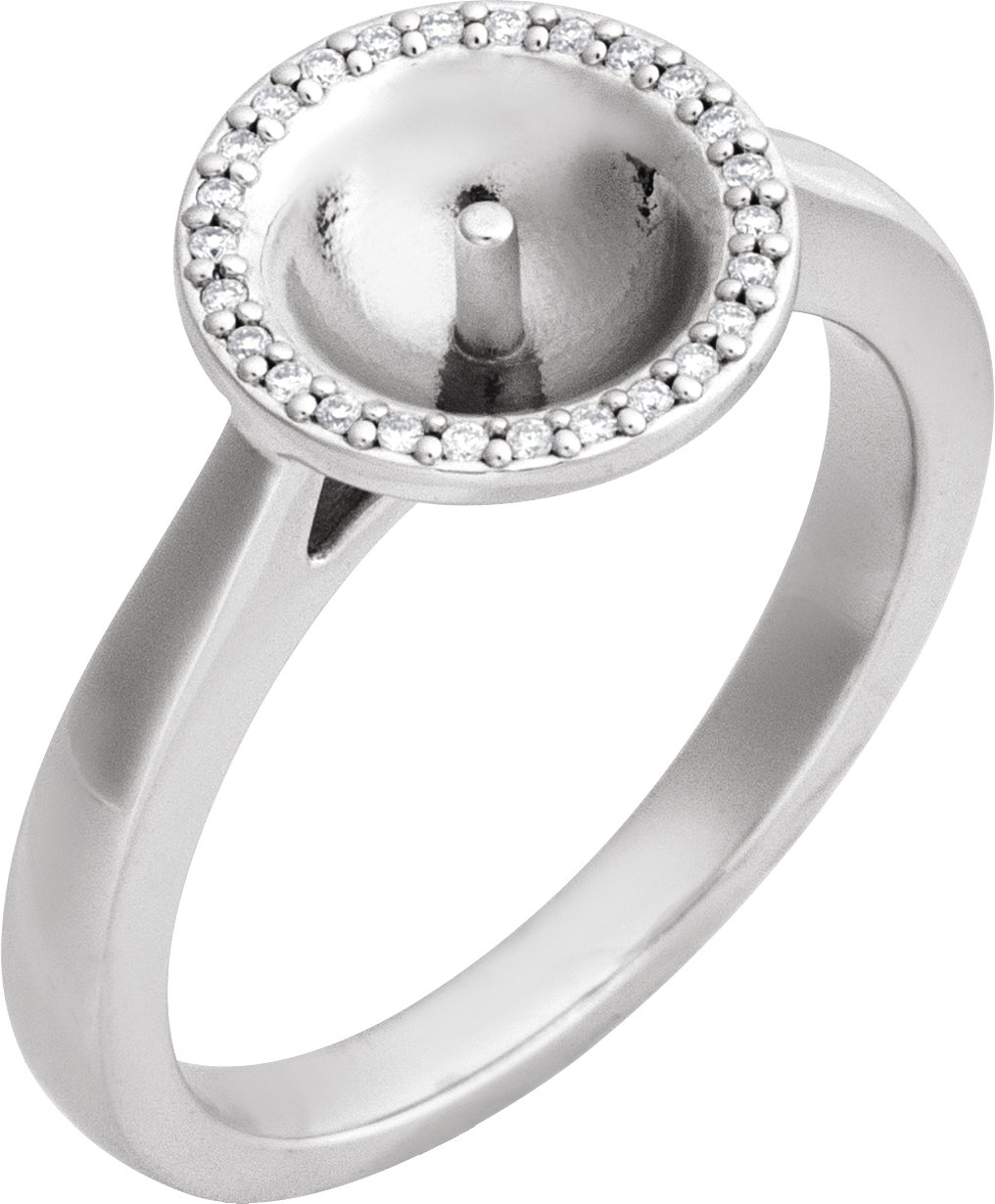 Halo-Style Pearl Ring