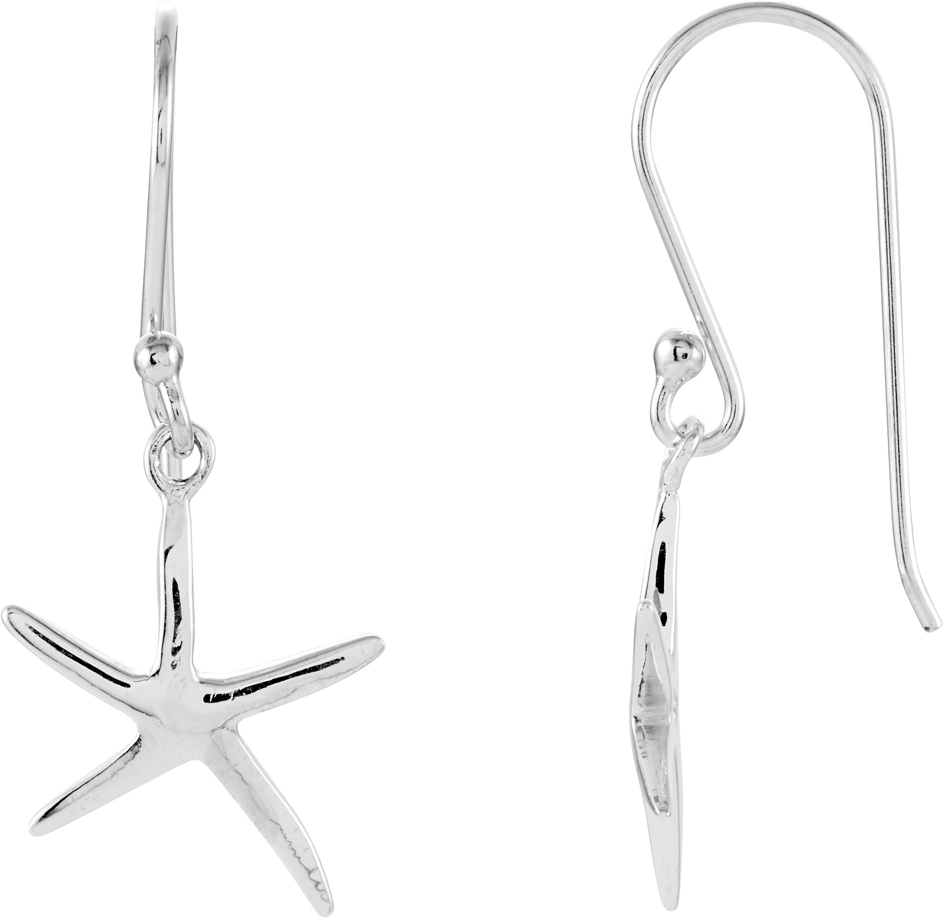 Sterling Silver Starfish Earrings