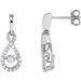 14K White 3/8 CTW Natural Mystara Diamonds® Infinity-Inspired Earrings