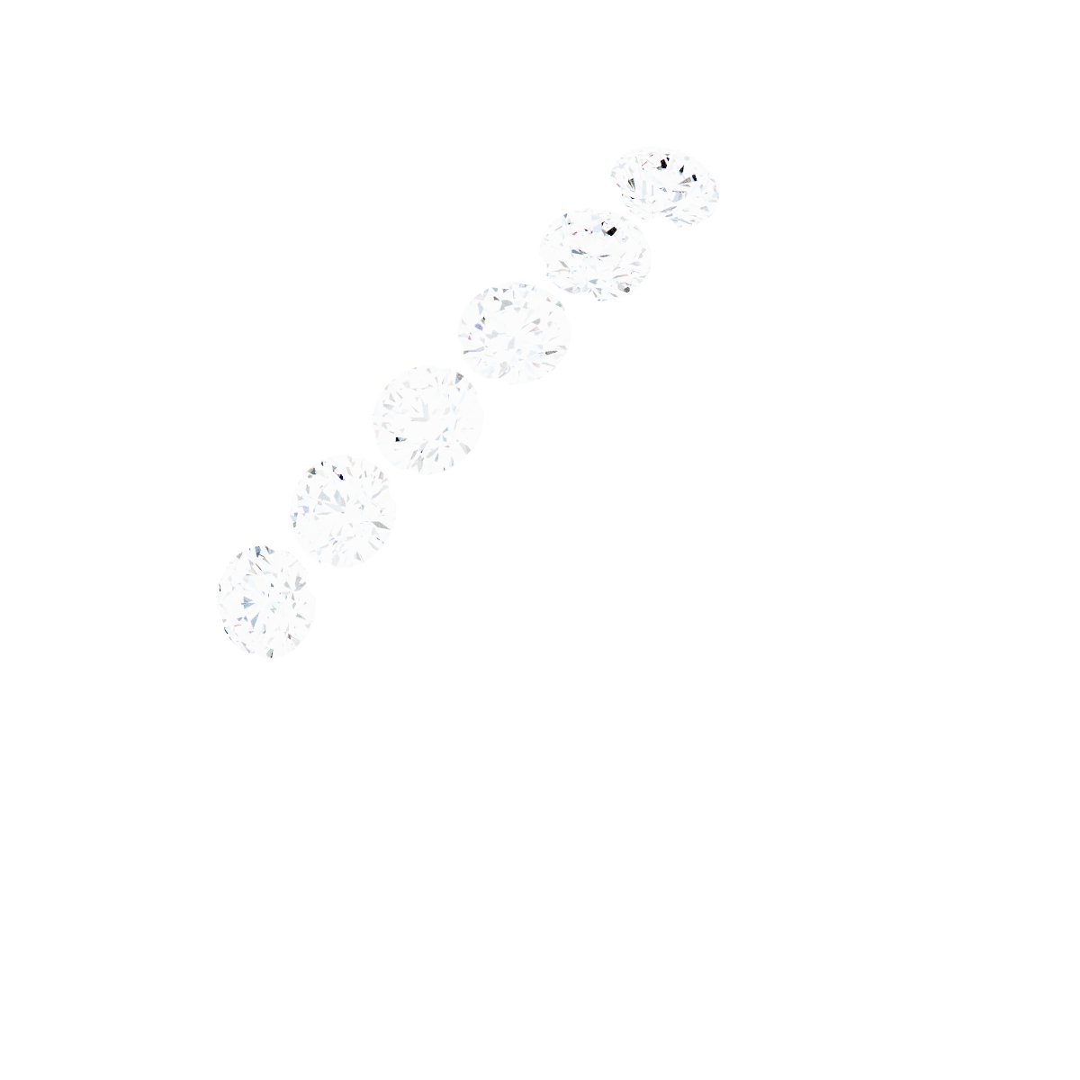 Platinum 2 mm Round 1-Stone 1/6 CT Natural Diamond Semi-Set Freeform Family Ring