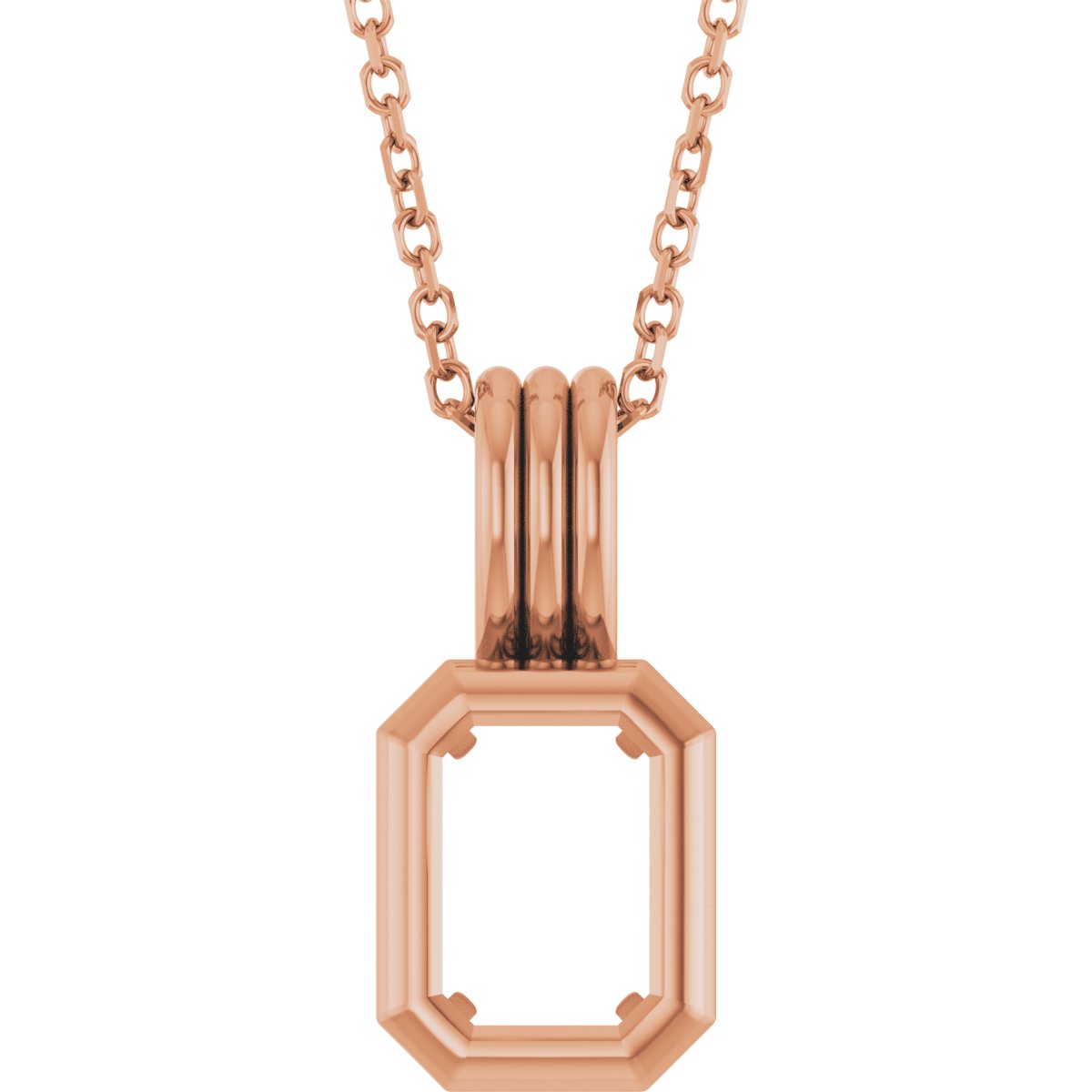 Back-Set Solitaire Necklace or Pendant