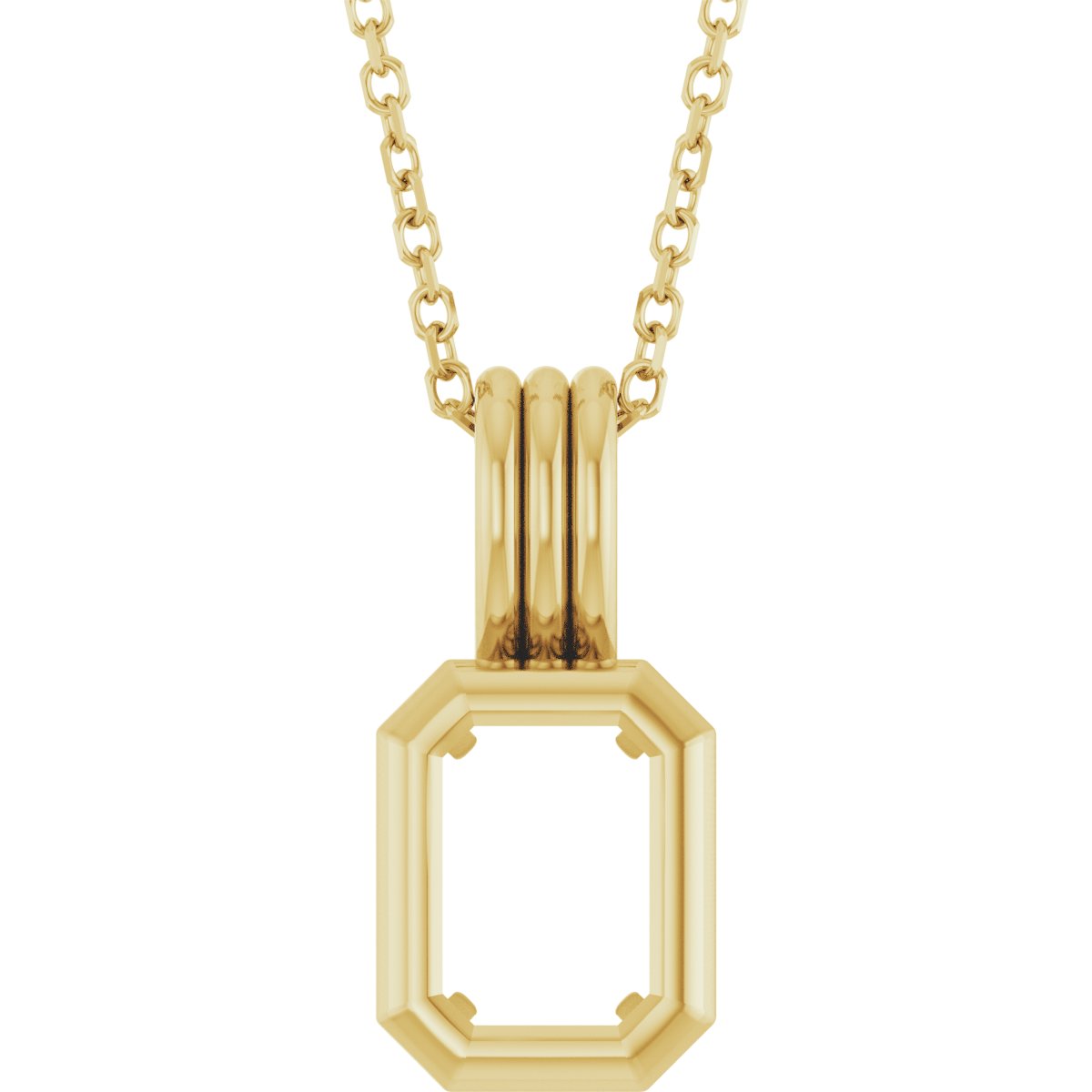 Back-Set Solitaire Necklace or Pendant