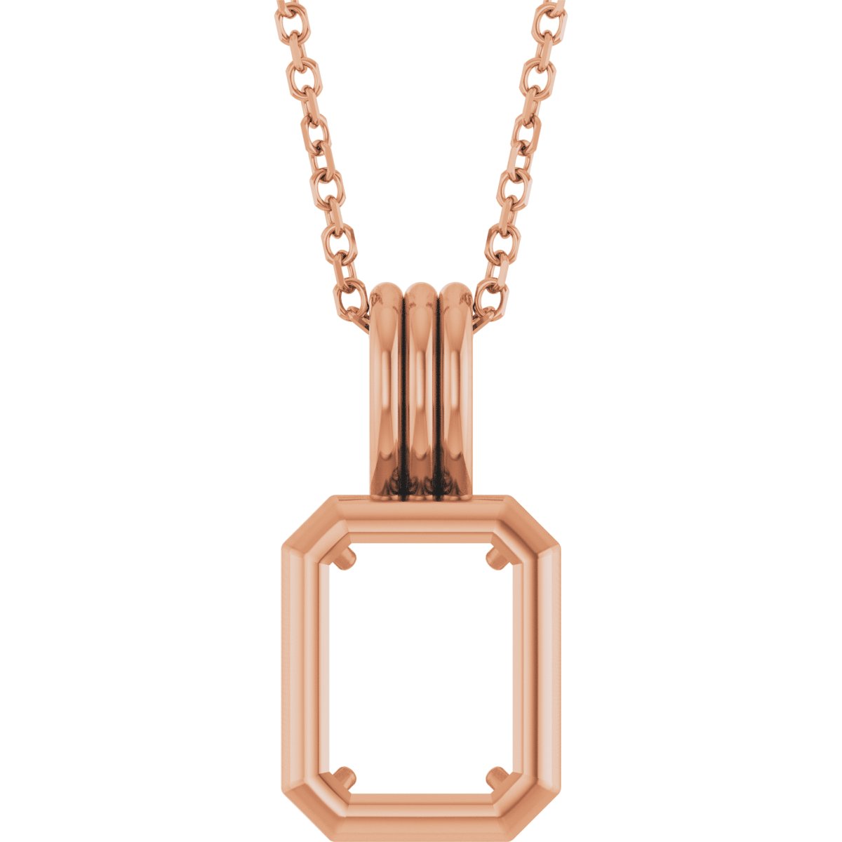 Back-Set Solitaire Necklace or Pendant