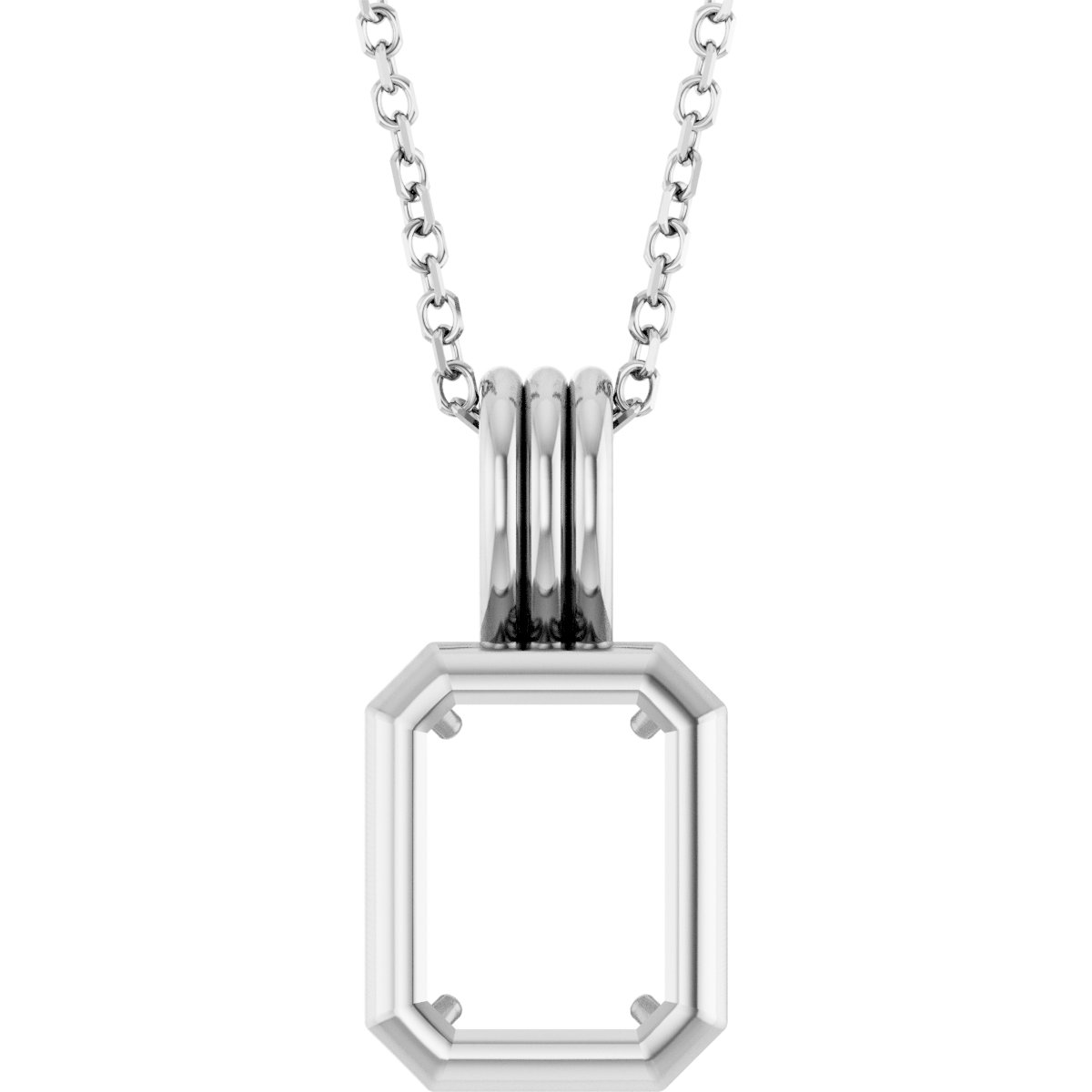 Back-Set Solitaire Necklace or Pendant