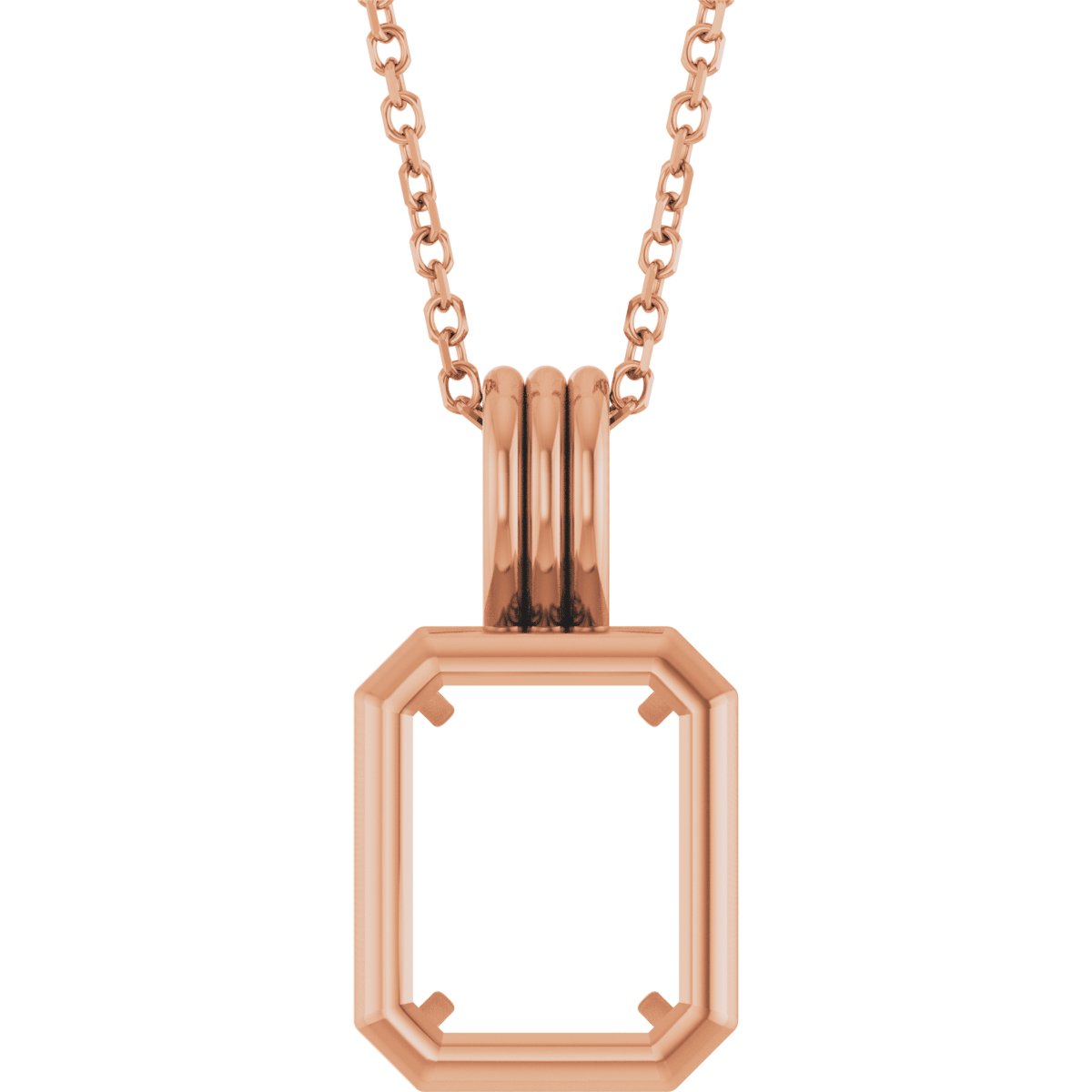 Back-Set Solitaire Necklace or Pendant