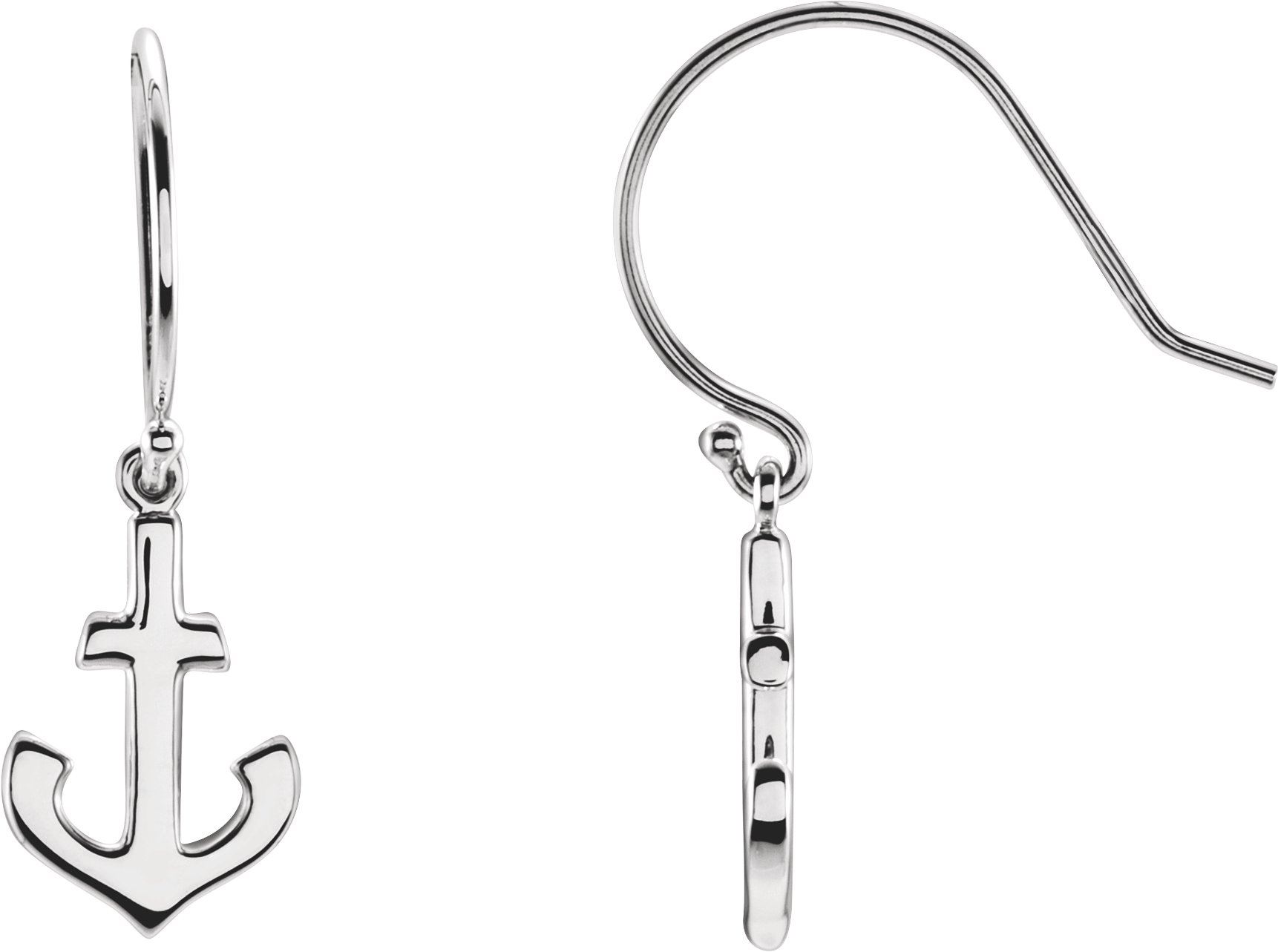 Sterling Silver Anchor Earrings