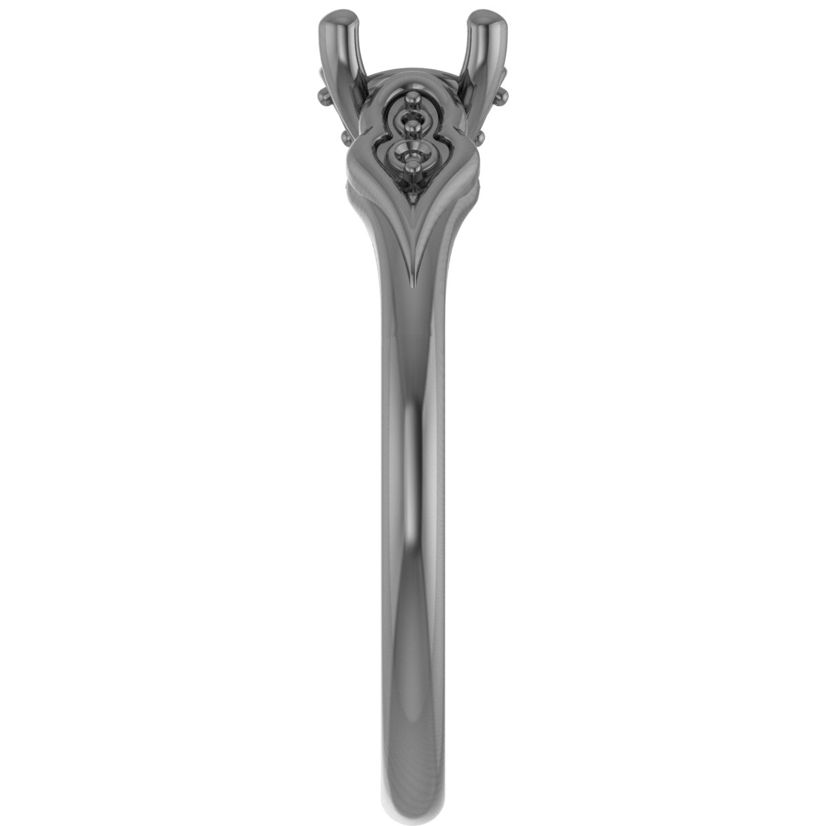 7.5x5.5 mm Oval Engagement Ring Mounting view 4
