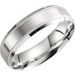 Continuum Sterling Silver 6 mm Beveled-Edge Band with Milgrain Size 5.5
