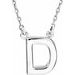 Sterling Silver Block Initial D 16