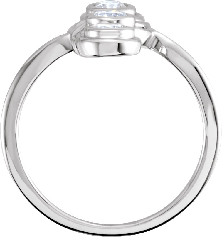 1/2 CTW Natural Diamond Three-Stone Ring view 2