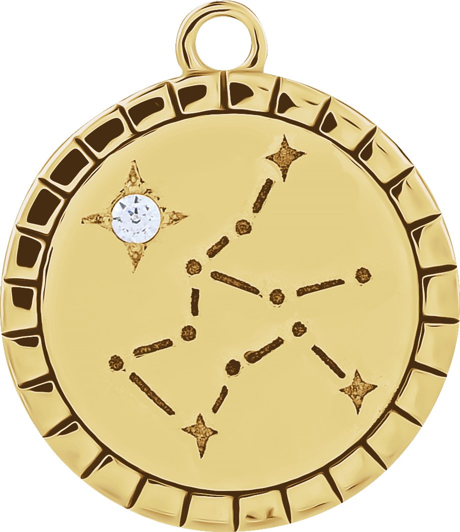 Accented Constellation Zodiac Dangle