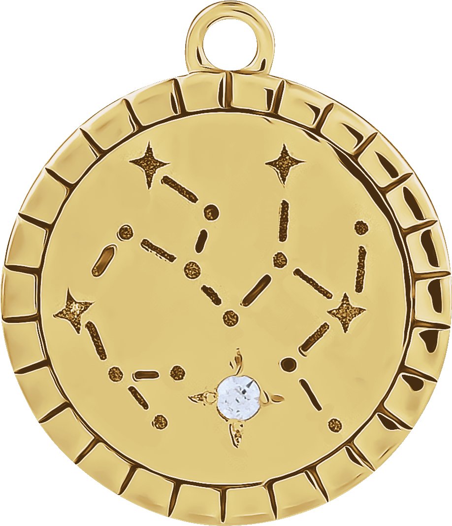 Accented Constellation Zodiac Dangle