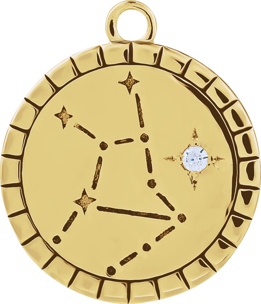 Accented Constellation Zodiac Dangle