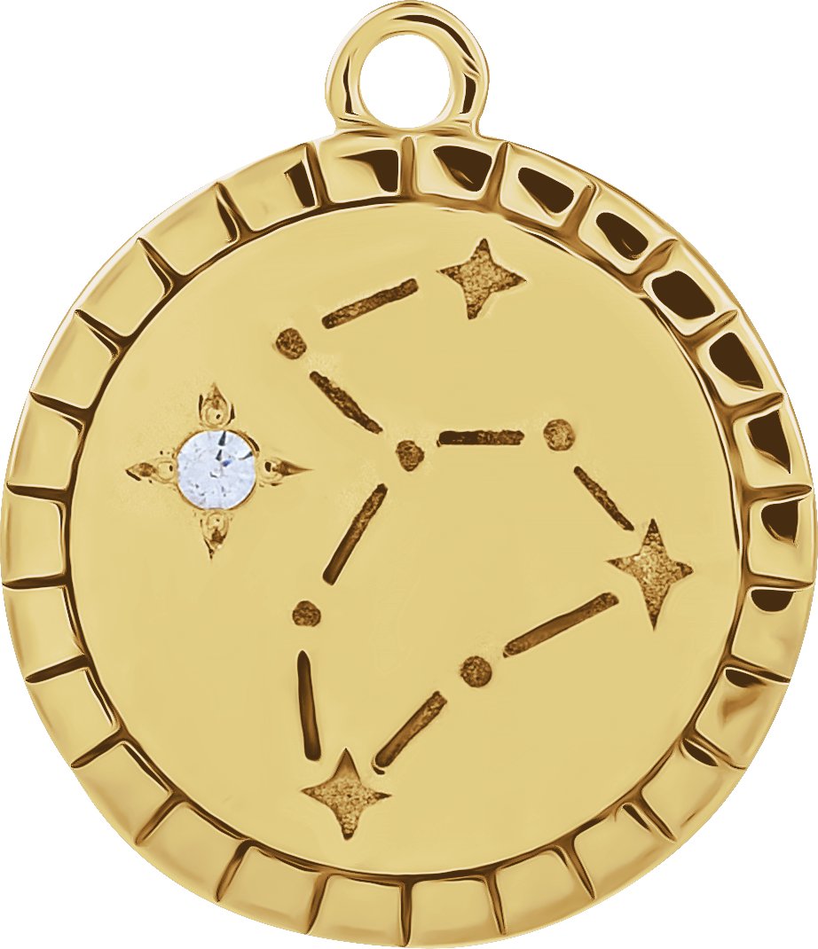 Accented Constellation Zodiac Dangle