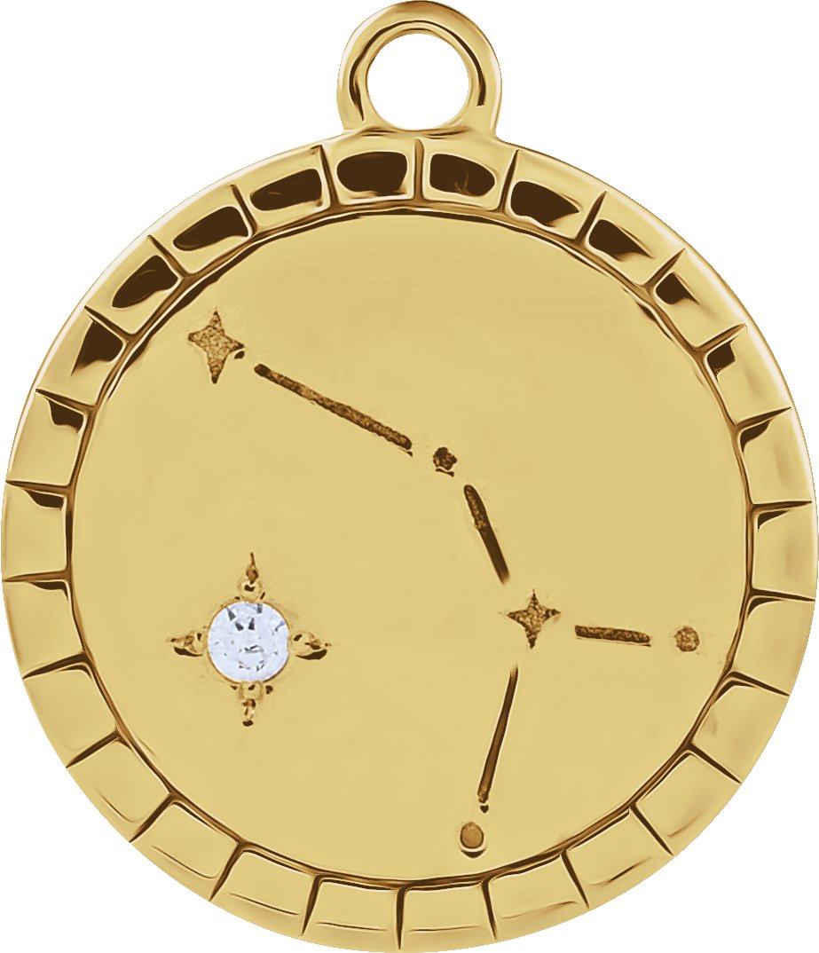 Accented Constellation Zodiac Dangle
