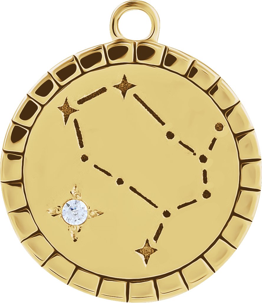Accented Constellation Zodiac Dangle