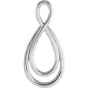 Sterling Silver 22x11 mm Infinity-Inspired Pendant