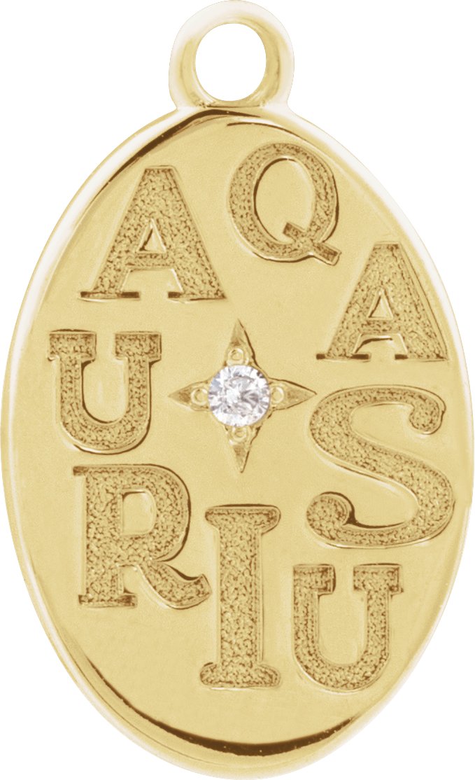 Accented Zodiac Dangle