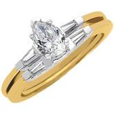 Accented Engagement Ring or Band 