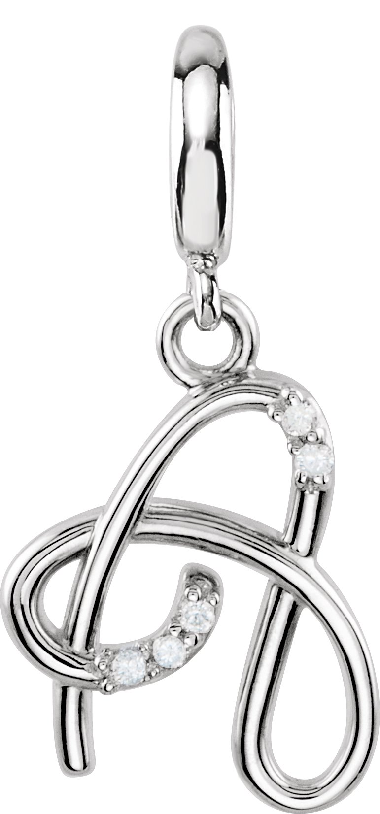 Accented Initial Charm/Pendant