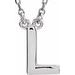 Sterling Silver Block Initial L 16