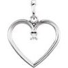 Sterling Silver .03 CTW Diamond Heart Pendant Ref. 12173056