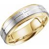 14K Yellow and White 7 mm Design Band with Milgrain Size 11 Ref 9144672