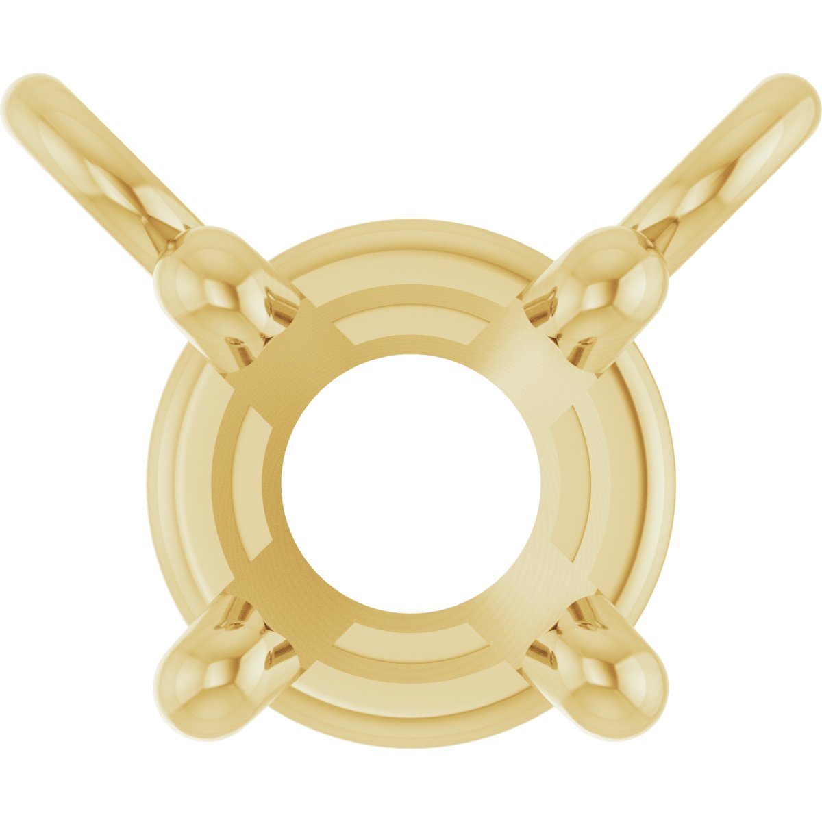Round 4-Prong Pre-Notched Low Necklace Center