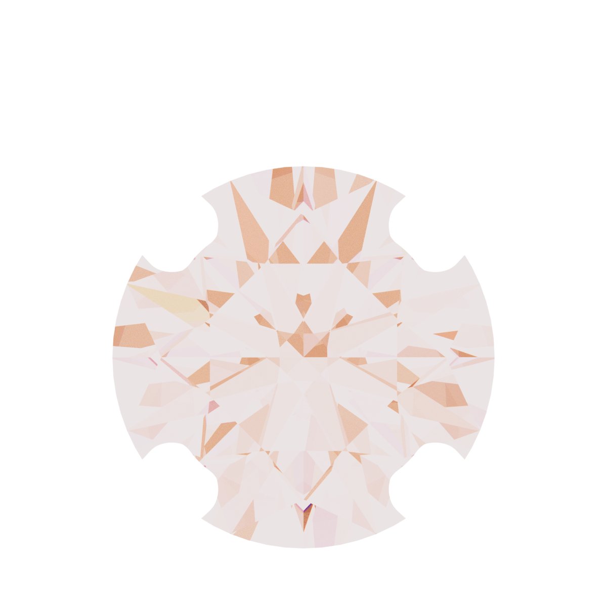 Round 4-Prong Pre-Notched Low Necklace Center