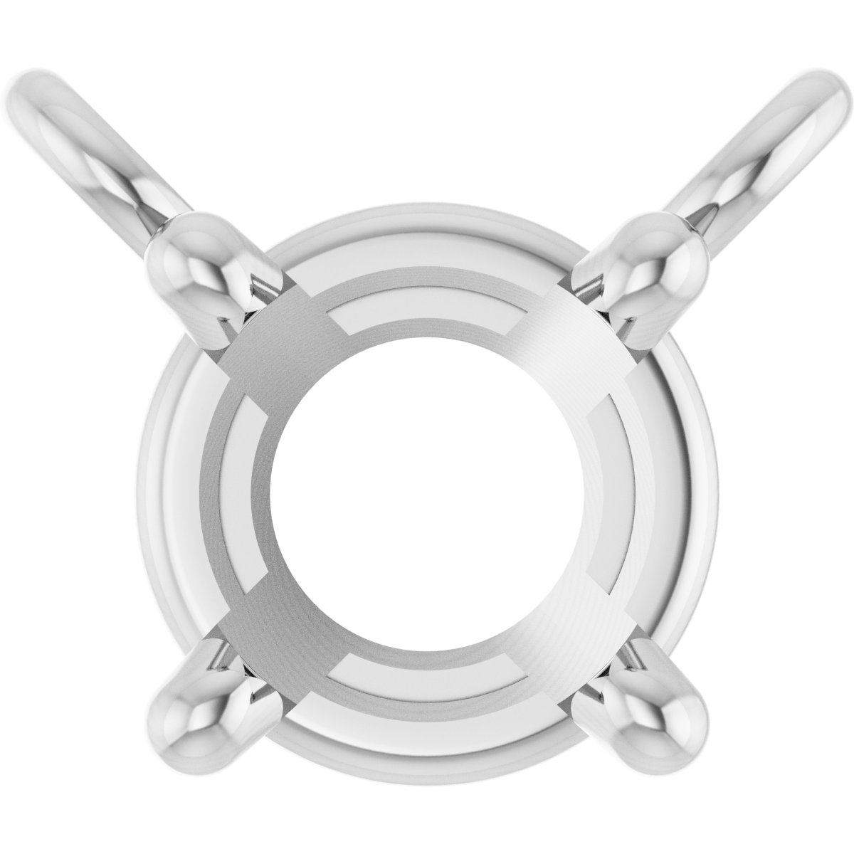 Round 4-Prong Pre-Notched Low Necklace Center