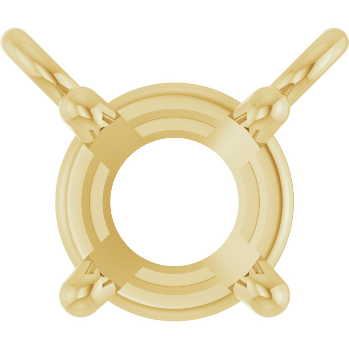 Round 4-Prong Pre-Notched Low Necklace Center