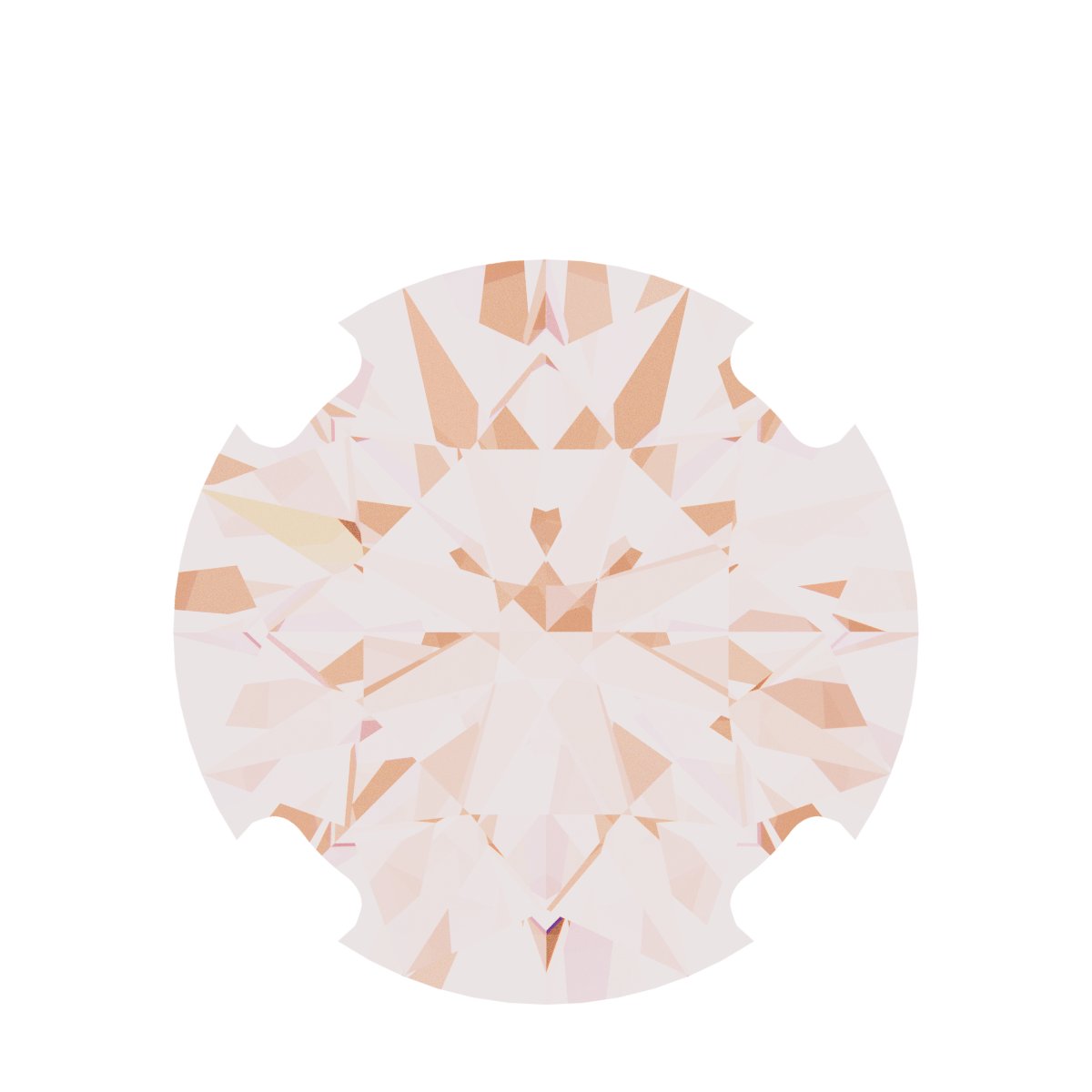Round 4-Prong Pre-Notched Low Necklace Center